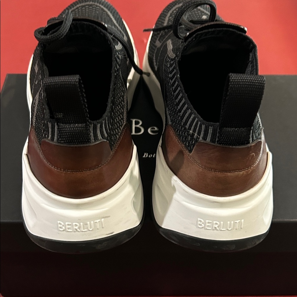 Berluti Shadow Knit Men's Sneakers - Picture 3 of 12